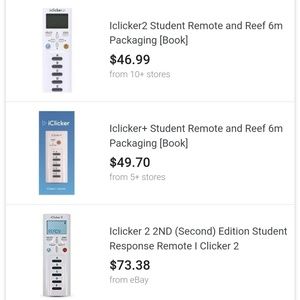 Offer!  iclicker - 2 Student Response Remote